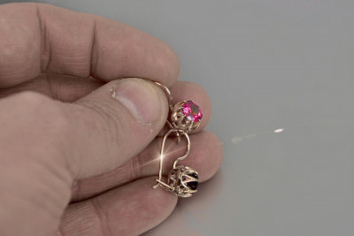 Rusă sovietică de argint a crescut placat cu aur 925 Alexandrite Ruby Emerald Safir Aquamarine Zircon ... cercei vec062rp
