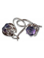 Vintage silver 925 Alexandrite Ruby Emerald Sapphire Aquamarine Zircon ... earrings vec062s