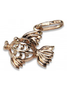 "Superbe Pendentif Poisson 585 en Or Rose 14 Carats Vintage, Pas de Pierres" vpn021