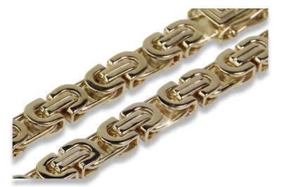 Italian yellow 14k gold 585 Etruska Bizantine chain cc056y