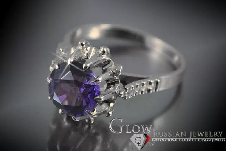 Russe soviétique rose 14k 585 or Alexandrite Rubis Émeraude Saphir Zircon bague vrc045