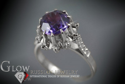 Russe soviétique rose 14k 585 or Alexandrite Rubis Émeraude Saphir Zircon bague vrc045