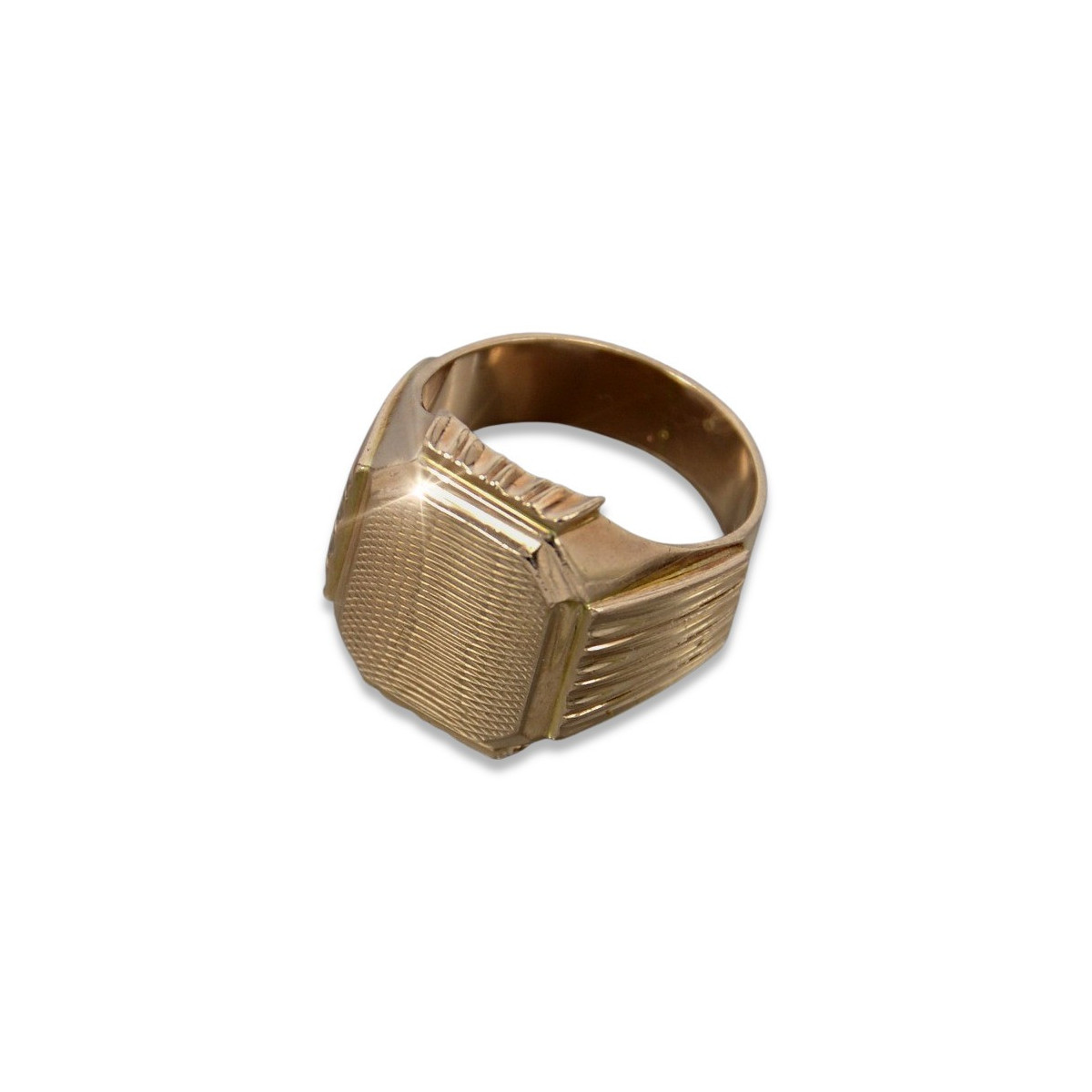 Rose russe Bijoux en or soviétique bague homme