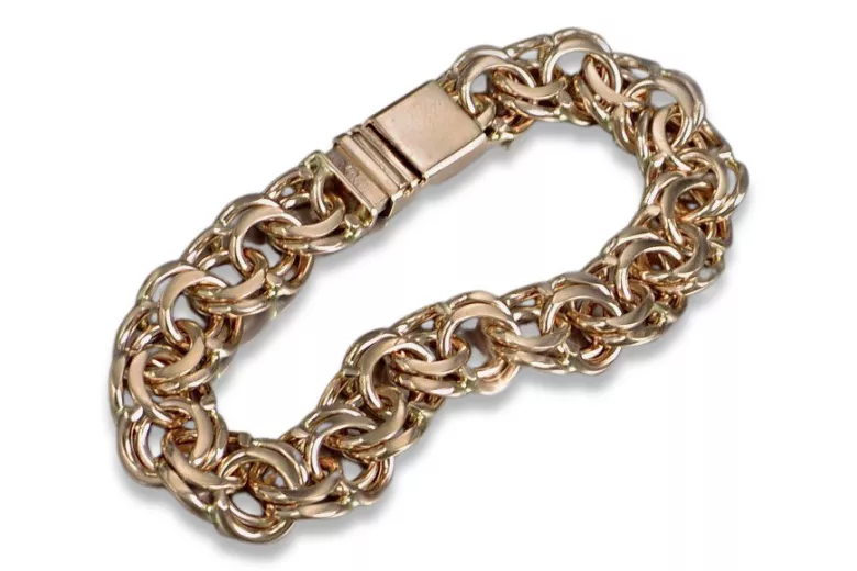 Vintage rose 14k 585 gold Garibaldi Bismark chain cb005r