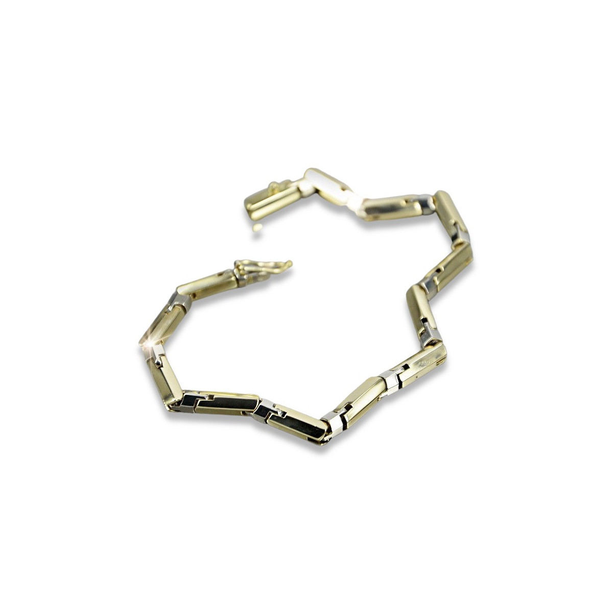 Italian yellow 14k gold 585 Hammer bracelet cb047yw