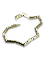 Italian yellow 14k gold 585 Hammer bracelet cb047yw