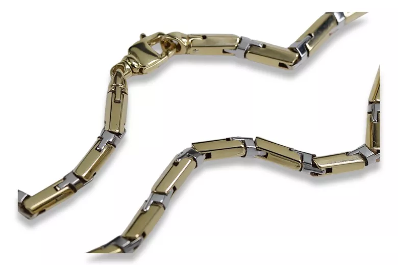 Italian yellow 14k gold 585 Hammer bracelet cb047yw