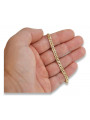 Italienische gelbe Monaliza-Kette aus 14 Karat 585er Gold mit Diamantschliff, cc081y