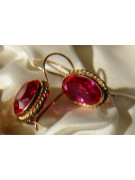 Russe soviétique argent rose or plaqué 925 Alexandrite Rubis Émeraude Saphir Aigue-marine Zircon ... Boucles d’oreilles Vec122RP