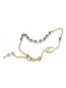 Italian 14k gold rosary "Dolce Gab" bracelet rbc002yw