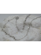 Italian 14k white gold rosary chain "Dolce Gabbana" rcc002w