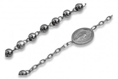 Italian 14k white gold rosary chain "Dolce Gabbana" rcc002w