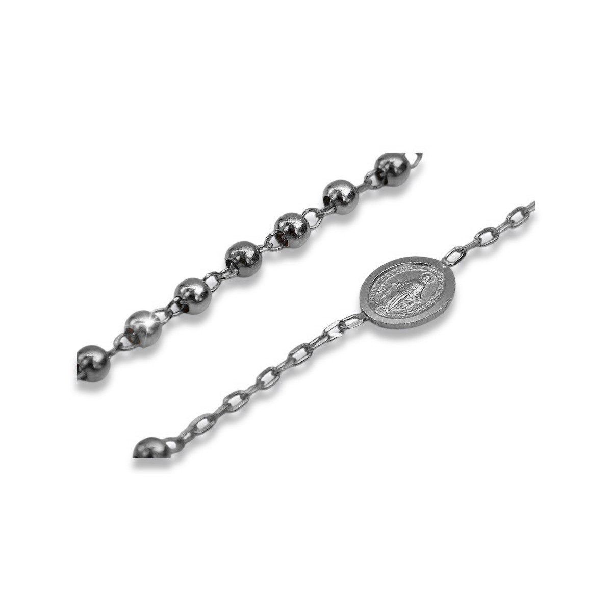 Italian 14k white gold rosary chain "Dolce Gabbana" rcc002w