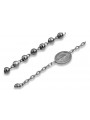 Italian 14k white gold rosary chain "Dolce Gabbana" rcc002w