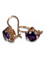 Vintage silver rose gold plated 925 Alexandrite Ruby Emerald Sapphire Aquamarine Zircon ... earrings vec142rp