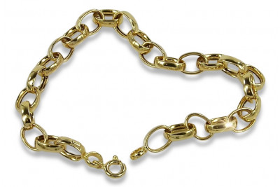 Bracelet d’ancrage italien jaune 14 carats cb006y