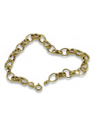 Bracelet d’ancrage italien jaune 14 carats cb006y