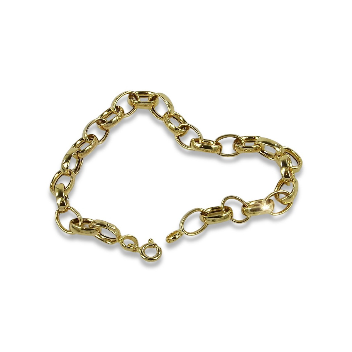 Bracelet d’ancrage italien jaune 14 carats cb006y