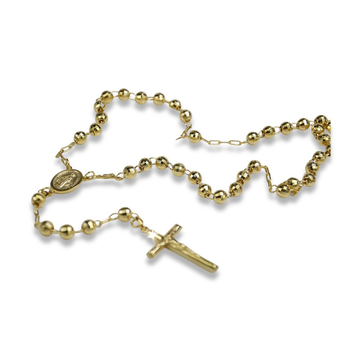 Yellow rose gold rosary chain ★ russiangold.com ★ Gold 585 333 Low price