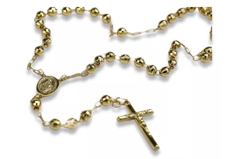 Yellow rose gold rosary chain ★ russiangold.com ★ Gold 585 333 Low price