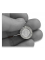 "Exquisite Mary Icon Pendant in 14K White Gold" pm007w