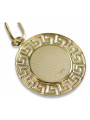 Amarillo italiano14k oro Mary medallion icon colgante pm007y