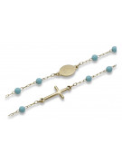 Italian 14k gold rosary turquoise Dolce Gabbana chain rcc007y