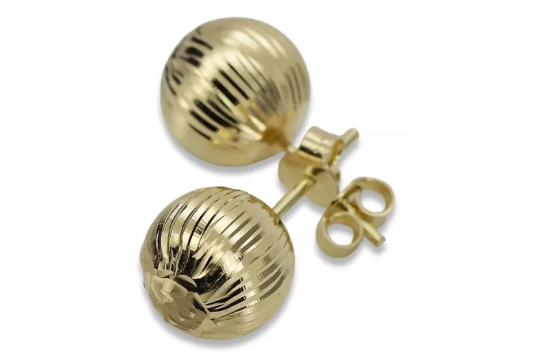 Gold earrings ★ russiangold.com ★ Gold sample 585 333 Low price!