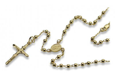 Italian 14k yellow gold rosary chain rcc008y