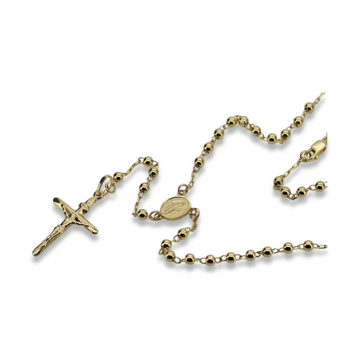 Italian 14k yellow gold rosary chain rcc008y