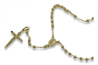 Italian 14k yellow gold rosary chain rcc008y