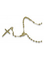 Italian 14k yellow gold rosary chain rcc008y