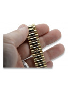 Yellow 14k gold man's Rolex style watch bracelet mbw015y