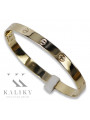 Jaune Unique 14k 585 or bracelet homme cb163y