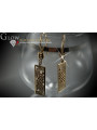 "Boucles d'oreilles anciennes suspendues en or rose 14 carats 585 - Pas de pierres" ven171