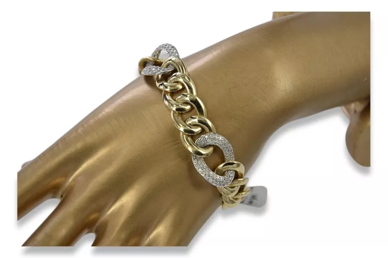 Bracelet moderne en or jaune 14 carats cb121yw