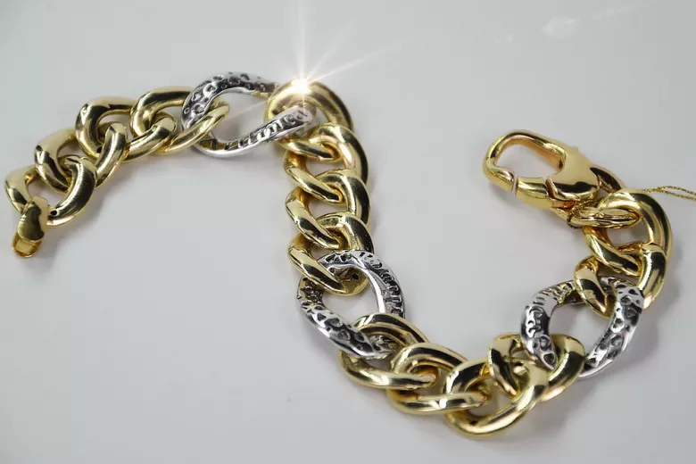 Bracelet moderne en or jaune 14 carats cb121yw