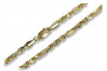 Yellow 14k 585 gold Corda Figaro chain cb082y