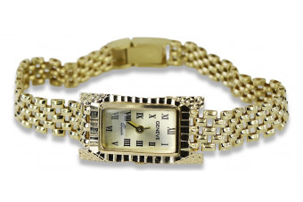 Yellow 14k 585 gold lady Geneve watch lw062y