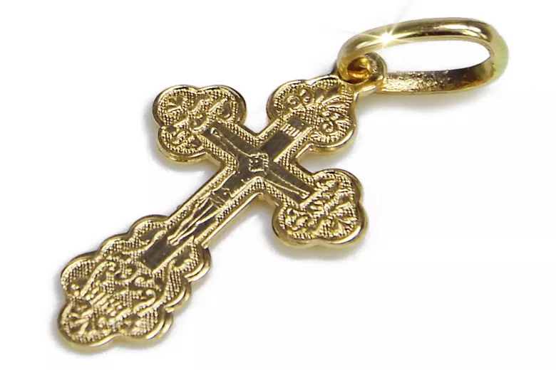 Gold Orthodox Cross ★ russiangold.com ★ Gold 585 333 Niedriger Preis