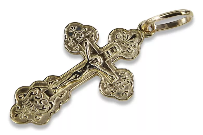 Gold Orthodox Cross ★ russiangold.com ★ Gold 585 333 Low price