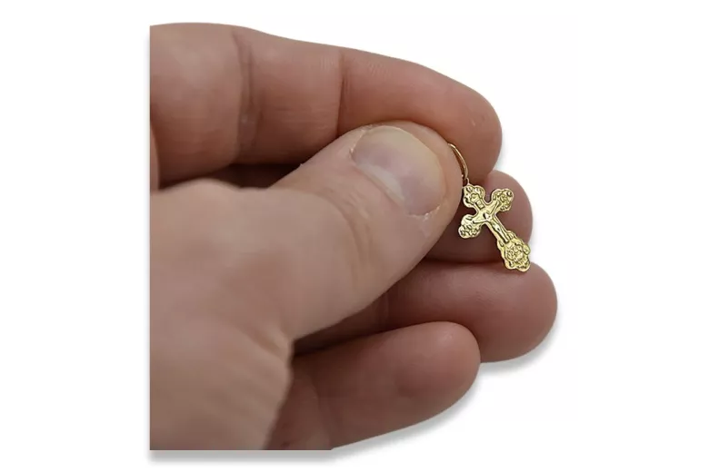 Gold Orthodox Cross ★ russiangold.com ★ Gold 585 333 Low price