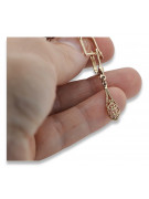 Vintage Leaf Design, Originales 14k 585 Roségold Ohrringe ohne Steine ven239