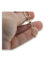 Vintage Leaf Design, Originales 14k 585 Roségold Ohrringe ohne Steine ven239