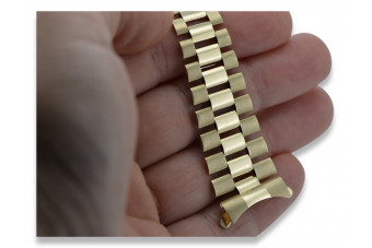 Желтый 14-каратный золото мужской браслет в стиле Rolex mbw016y