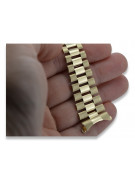 Pulsera de reloj estilo Rolex de hombre de oro amarillo de 14k mbw016y