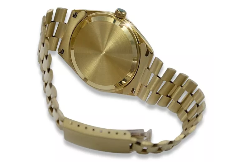 Reloj de oro para hombre Geneve ★ zlotychlopak.pl ★ Pureza de oro 585 333 Precio bajo!