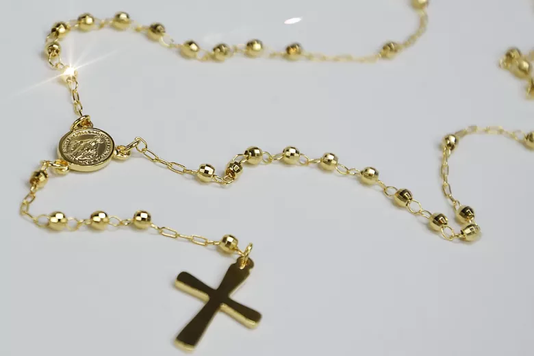 Yellow 14k gold 585 rosary chain rcc003y