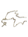 Italian 14k yellow white rose gold rosary chain rcc008ywr