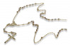 Italian 14k yellow white rose gold rosary chain rcc008ywr